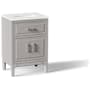 Kohler Seer 24" Free Standing Single Basin Vanity Set with Cabinet, and Quartz Vanity Top Mohair Grey