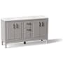 Kohler Seer 60" Free Standing Double Basin Vanity Set with Cabinet, and Quartz Vanity Top Mohair Grey