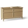 Kohler Artifacts 60" Double Free Standing Vanity Cabinet Only - Less Vanity Top Weathered Oak