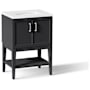 Kohler Winnow 24" Free Standing Single Basin Vanity Set with Cabinet, and Quartz Vanity Top Slate Grey