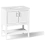 Kohler Winnow 30" Free Standing Single Basin Vanity Set with Cabinet, and Quartz Vanity Top White