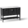Kohler Winnow 48" Free Standing Single Basin Vanity Set with Cabinet, and Quartz Vanity Top Slate Grey