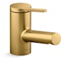 Kohler Elate 0.5 GPM Single Hole Bathroom Faucet Vibrant Brushed Moderne Brass