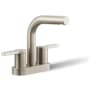 Kohler Elate 1.2 GPM Centerset Bathroom Faucet Vibrant Brushed Nickel