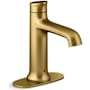 Kohler Tone 1.2 GPM Single Hole Touchless Bathroom Faucet Vibrant Brushed Moderne Brass