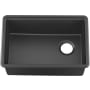 Kohler Billings 26-1/2" Undermount Single Basin Stone Composite Kitchen Sink with Basin Rack Matte Graphite