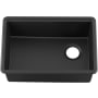 Kohler Billings 26-1/2" Undermount Single Basin Stone Composite Kitchen Sink with Basin Rack, Colander, Cutting Board and Drain Board Matte Black