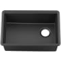 Kohler Billings 26-1/2" Undermount Single Basin Stone Composite Kitchen Sink with Basin Rack, Colander, Cutting Board and Drain Board Matte Graphite