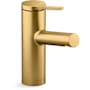 Kohler Elate 1 GPM Single Hole Bathroom Faucet Vibrant Brushed Moderne Brass