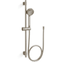 Kohler Elate 2.5 GPM Multi Function Hand Shower Package - Includes Slide Bar and Hose Vibrant Brushed Nickel