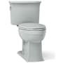 Kohler Archer 1.28 GPF Two-Piece Elongated Comfort Height Toilet with AquaPiston Technology - Seat Not Included Ice Grey
