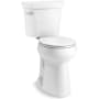 Kohler Highline 1.28 GPF Two Piece Round Toilet with Left Hand Lever White