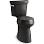 Kohler Highline 1.28 GPF Two Piece Round Toilet with Left Hand Lever Black Black