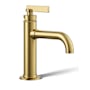 Kohler Castia by Studio McGee 0.5 GPM Single Hole Bathroom Faucet Vibrant Brushed Moderne Brass
