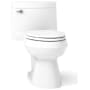 Kohler Cimarron 1.28 GPF Elongated One-Piece Comfort Height Toilet with AquaPiston Flush Technology - Seat Included White