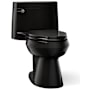 Kohler Cimarron 1.28 GPF Elongated One-Piece Comfort Height Toilet with AquaPiston Flush Technology - Seat Included Black Black