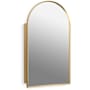 Kohler Verdera 20" x 34" Framed Arched Single Door Medicine Cabinet Moderne Brushed Gold