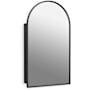 Kohler Verdera 20" x 34" Framed Arched Single Door Medicine Cabinet Matte Black