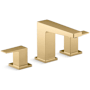 Kohler Honesty 1.2 GPM Widespread Bathroom Faucet Vibrant Brushed Moderne Brass