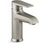 Kohler Hint 1.2 GPM Single Hole Bathroom Faucet with Drain Assembly Vibrant Brushed Nickel