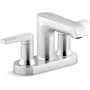 Kohler Hint 1.2 GPM Centerset Bathroom Faucet with Drain Assembly Polished Chrome