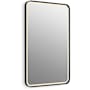 Kohler Essential Ultrabright 22"W x 34"H Rectangular Flat Framed Wall Mounted Mirror with LED Lighting Matte Black