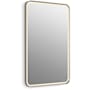 Kohler Essential Ultrabright 22"W x 34"H Rectangular Flat Framed Wall Mounted Mirror with LED Lighting Brushed Nickel