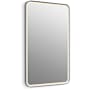 Kohler Essential Ultrabright 22"W x 34"H Rectangular Flat Framed Wall Mounted Mirror with LED Lighting Polished Chrome