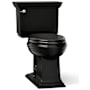 Kohler Memoirs Stately 1.28 GPF Two-Piece Elongated Comfort Height Toilet with AquaPiston Technology - Seat Not Included Black Black