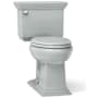 Kohler Memoirs Stately 1.28 GPF Two-Piece Elongated Comfort Height Toilet with AquaPiston Technology - Seat Not Included Ice Grey
