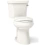 Kohler 1.28 GPF Two-Piece Comfort Height Elongated Toilet with 10" Rough In, Right Hand Trip Lever, Insuliner and Tank Locks from the Highline Collection Biscuit