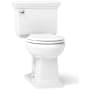 Kohler Memoirs Stately 1.28 GPF Two-Piece Round Comfort Height Toilet with AquaPiston Technology - Seat Not Included White