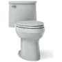 Kohler Adair 1.28 GPF One-Piece Elongated Comfort Height Toilet with AquaPiston Technology - Seat Included Ice Grey