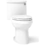 Kohler Adair 1.28 GPF One-Piece Elongated Comfort Height Toilet with Right Hand Trip Lever and AquaPiston Technology - Seat Included White