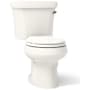 Kohler 1.28 GPF Two-Piece Round Toilet with 14" Rough In, Right Hand Trip Lever, Insuliner and Tank Locks from the Wellworth Collection Biscuit