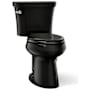 Kohler 1.28 GPF Two-Piece Comfort Height Elongated Toilet with 14" Rough In from the Highline Collection - Less Seat Black