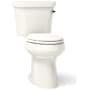 Kohler 1.28 GPF Two-Piece Comfort Height Elongated Toilet with 14" Rough In, Right Hand Trip Lever, Insuliner and Tank Locks from the Highline Collection Biscuit