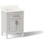 Kohler Hadron 24" Free Standing Single Basin Vanity Set with Cabinet and Quartz Vanity Top Atmos Grey