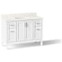 Kohler Hadron 48" Free Standing Single Basin Vanity Set with Cabinet and Quartz Vanity Top White