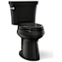 Kohler Highline 1.28 GPF Two-Piece Comfort Height Elongated Toilet - Less Seat Black Black