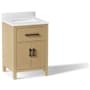 Kohler Kresla 25" Free Standing Single Basin Vanity Set with Cabinet and Quartz Vanity Top Light Oak