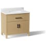 Kohler Kresla 37" Free Standing Single Basin Vanity Set with Cabinet and Quartz Vanity Top Light Oak