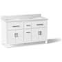 Kohler Kresla 61" Free Standing Double Basin Vanity Set with Cabinet and Quartz Vanity Top White