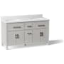 Kohler Kresla 61" Free Standing Double Basin Vanity Set with Cabinet and Quartz Vanity Top Atmos Grey