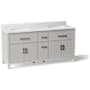 Kohler Kresla 73" Free Standing Double Basin Vanity Set with Cabinet and Quartz Vanity Top Atmos Grey