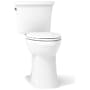 Kohler Kelston 1.28 GPF Two Piece Elongated Comfort Height Toilet with Left Hand Lever, CleanCoat Surface, Revolution 360 Flush, and AquaPiston Canister White