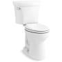 Kohler Highline 1.28 GPF Two Piece Elongated Toilet with Left Hand Lever and AquaPiston Technology White