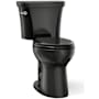 Kohler Highline 1.28 GPF Two Piece Elongated Toilet with Left Hand Lever and AquaPiston Technology Black Black