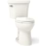 Kohler Highline 1.28 GPF Two Piece Elongated Toilet with Left Hand Lever and AquaPiston Technology Biscuit