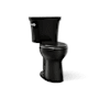 Kohler Highline 1.6 GPF Two Piece Elongated Toilet with Left Hand Lever Black Black